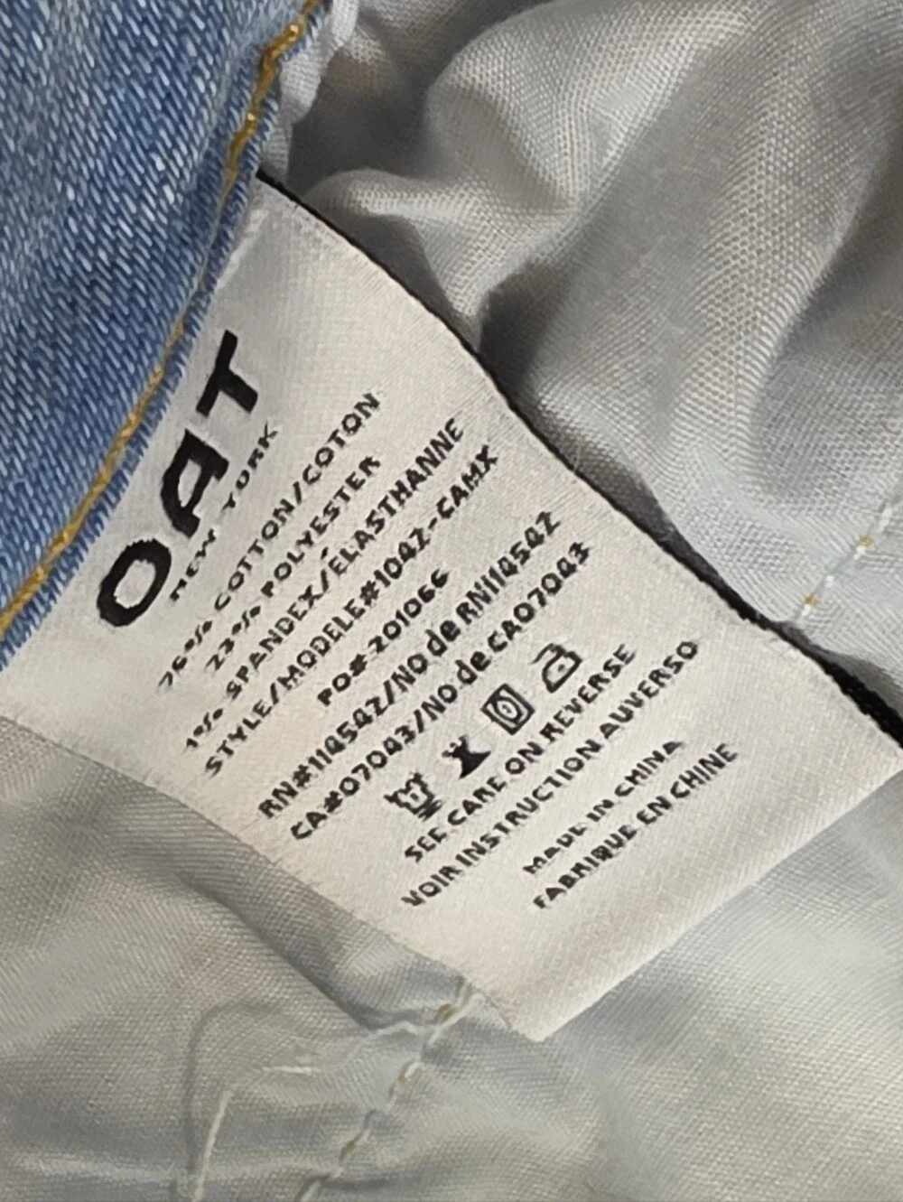 Oat New York Wide Leg Jeans Womens 2 Light Wash Wide Leg High Rise 90s‎ Style